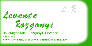 levente rozgonyi business card
